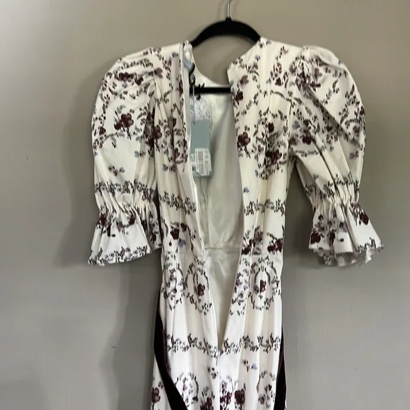 ANTONIO MELANI x NICOLA BATHIE EMILIA FLORAL PRINT DROP WAIST DRESS. - Picture 9 of 14